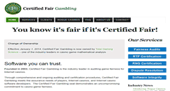 Desktop Screenshot of certifiedfairgambling.com